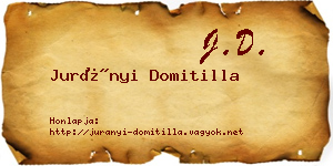 Jurányi Domitilla névjegykártya